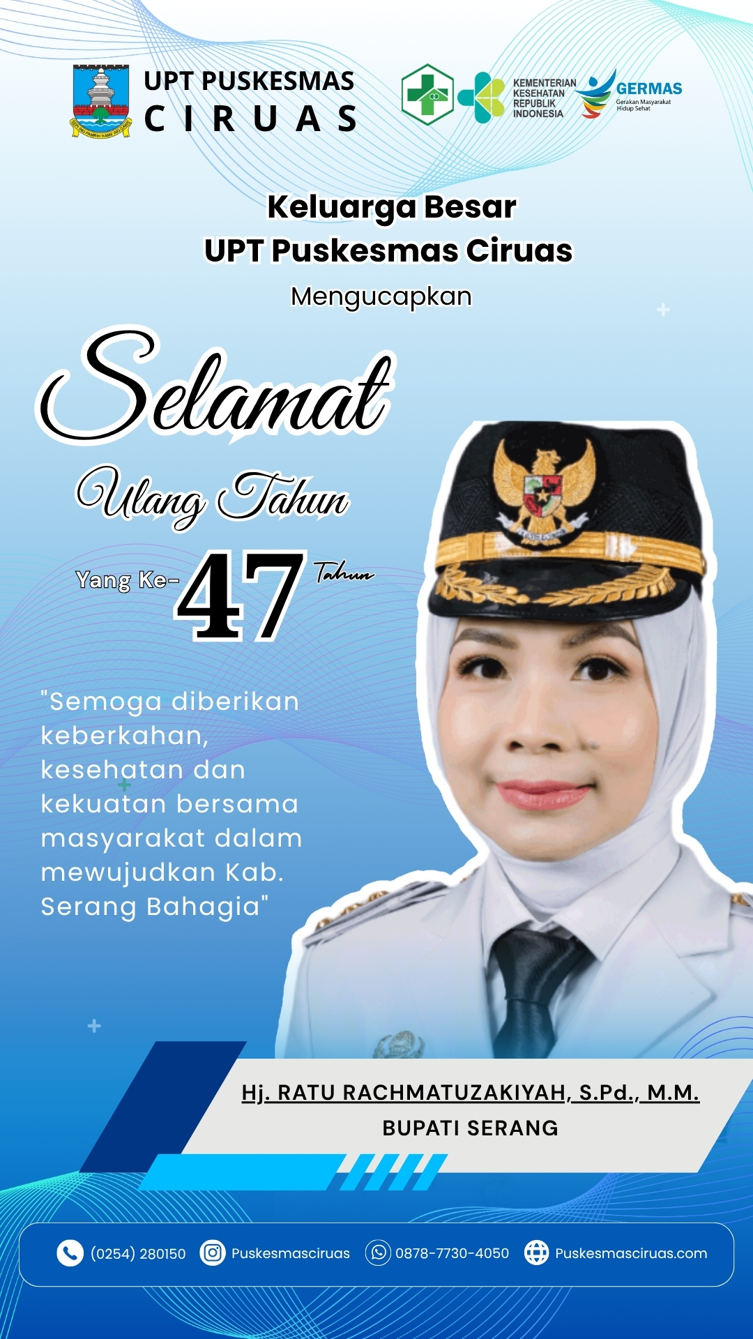 Hari Ulang Tahun Ibu Bupati Serang Ibu Hj. Ratu Rachmatuzakiyah, S.Pd, M.M